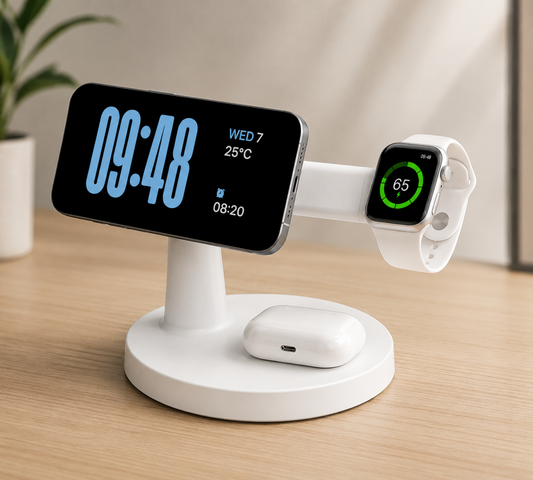 3-in-1 MagSafe Ladestation Weiß | iPhone, Apple Watch & AirPods
