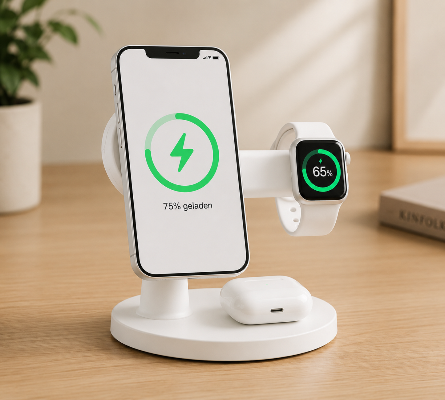 3-in-1 MagSafe Ladestation Weiß | iPhone, Apple Watch & AirPods