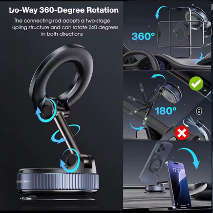 Vakuum Magnet-Handyhalter Auto | 360° drehbar & faltbar